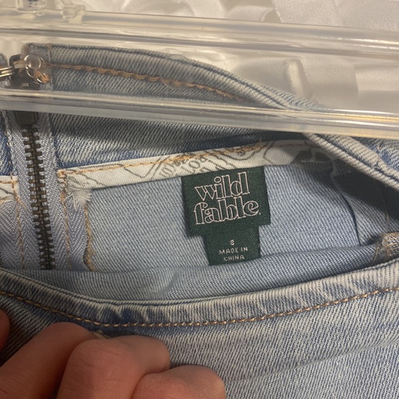 Front Seamed Denim Mini Skirt - Picture 3 of 3